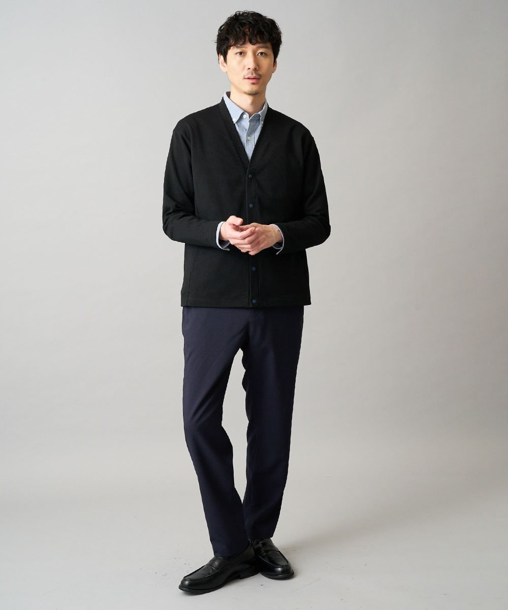 KHLED03069 a.v.v MEN(アー・ヴェ・ヴェ) ＼秋の仕事着を品よく整えるパンツ／アムンゼンストレッチセミルーズパンツ【イージーケア/洗濯機で洗える/毛玉になりにくい/ストレッチ】 ベージュ