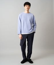 KHLED03069 a.v.v MEN(アー・ヴェ・ヴェ) ＼秋の仕事着を品よく整えるパンツ／アムンゼンストレッチセミルーズパンツ【イージーケア/洗濯機で洗える/毛玉になりにくい/ストレッチ】 ベージュ