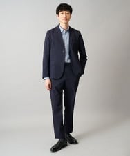 KHLED03069 a.v.v MEN(アー・ヴェ・ヴェ) ＼秋の仕事着を品よく整えるパンツ／アムンゼンストレッチセミルーズパンツ【イージーケア/洗濯機で洗える/毛玉になりにくい/ストレッチ】 ベージュ