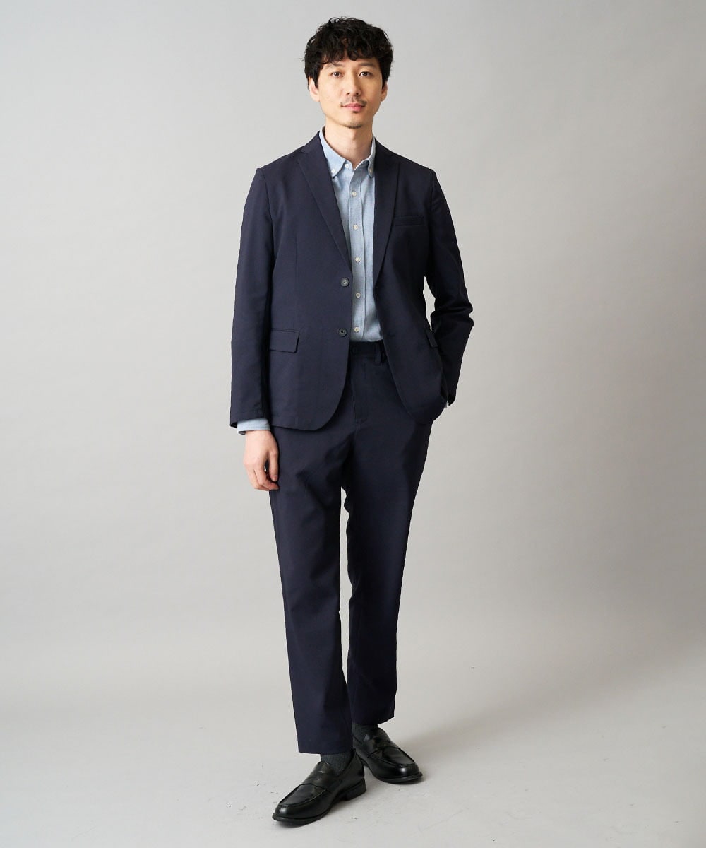 KHLED03069 a.v.v MEN(アー・ヴェ・ヴェ) ＼秋の仕事着を品よく整えるパンツ／アムンゼンストレッチセミルーズパンツ【イージーケア/洗濯機で洗える/毛玉になりにくい/ストレッチ】 ベージュ