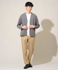 KHLED03069 a.v.v MEN(アー・ヴェ・ヴェ) ＼秋の仕事着を品よく整えるパンツ／アムンゼンストレッチセミルーズパンツ【イージーケア/洗濯機で洗える/毛玉になりにくい/ストレッチ】 ベージュ