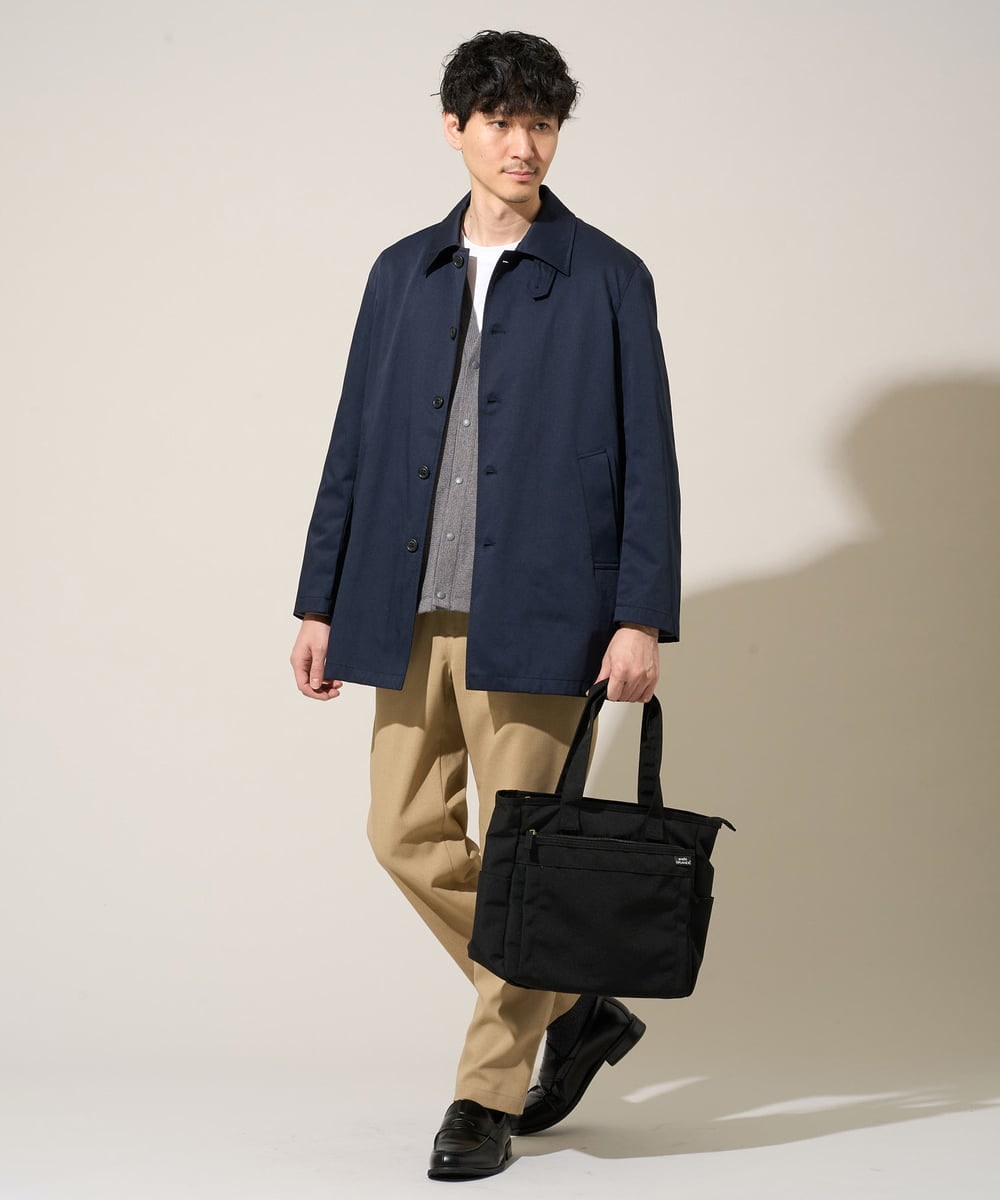 KHLED03069 a.v.v MEN(アー・ヴェ・ヴェ) ＼秋の仕事着を品よく整えるパンツ／アムンゼンストレッチセミルーズパンツ【イージーケア/洗濯機で洗える/毛玉になりにくい/ストレッチ】 ベージュ