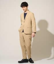 KHLED03069 a.v.v MEN(アー・ヴェ・ヴェ) ＼秋の仕事着を品よく整えるパンツ／アムンゼンストレッチセミルーズパンツ【イージーケア/洗濯機で洗える/毛玉になりにくい/ストレッチ】 ベージュ
