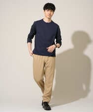 KHLED03069 a.v.v MEN(アー・ヴェ・ヴェ) ＼秋の仕事着を品よく整えるパンツ／アムンゼンストレッチセミルーズパンツ【イージーケア/洗濯機で洗える/毛玉になりにくい/ストレッチ】 ベージュ