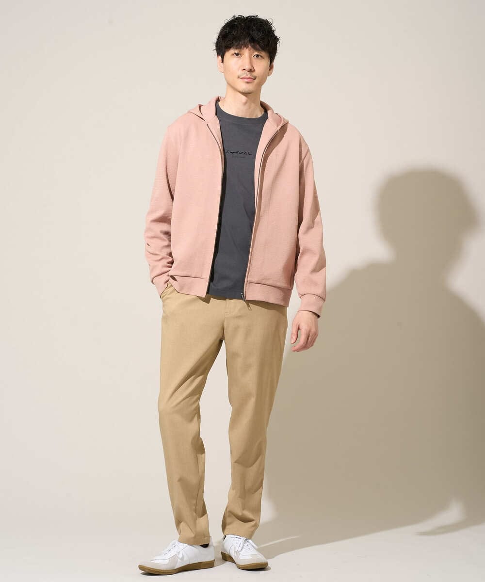KHLED03069 a.v.v MEN(アー・ヴェ・ヴェ) ＼秋の仕事着を品よく整えるパンツ／アムンゼンストレッチセミルーズパンツ【イージーケア/洗濯機で洗える/毛玉になりにくい/ストレッチ】 ベージュ