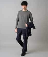 KHLED03069 a.v.v MEN(アー・ヴェ・ヴェ) ＼秋の仕事着を品よく整えるパンツ／アムンゼンストレッチセミルーズパンツ【イージーケア/洗濯機で洗える/毛玉になりにくい/ストレッチ】 ベージュ