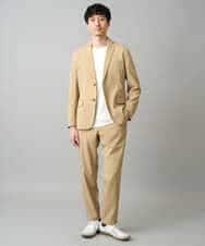 KHLED03069 a.v.v MEN(アー・ヴェ・ヴェ) ＼秋の仕事着を品よく整えるパンツ／アムンゼンストレッチセミルーズパンツ【イージーケア/洗濯機で洗える/毛玉になりにくい/ストレッチ】 ベージュ