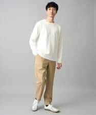 KHLED03069 a.v.v MEN(アー・ヴェ・ヴェ) ＼秋の仕事着を品よく整えるパンツ／アムンゼンストレッチセミルーズパンツ【イージーケア/洗濯機で洗える/毛玉になりにくい/ストレッチ】 ベージュ