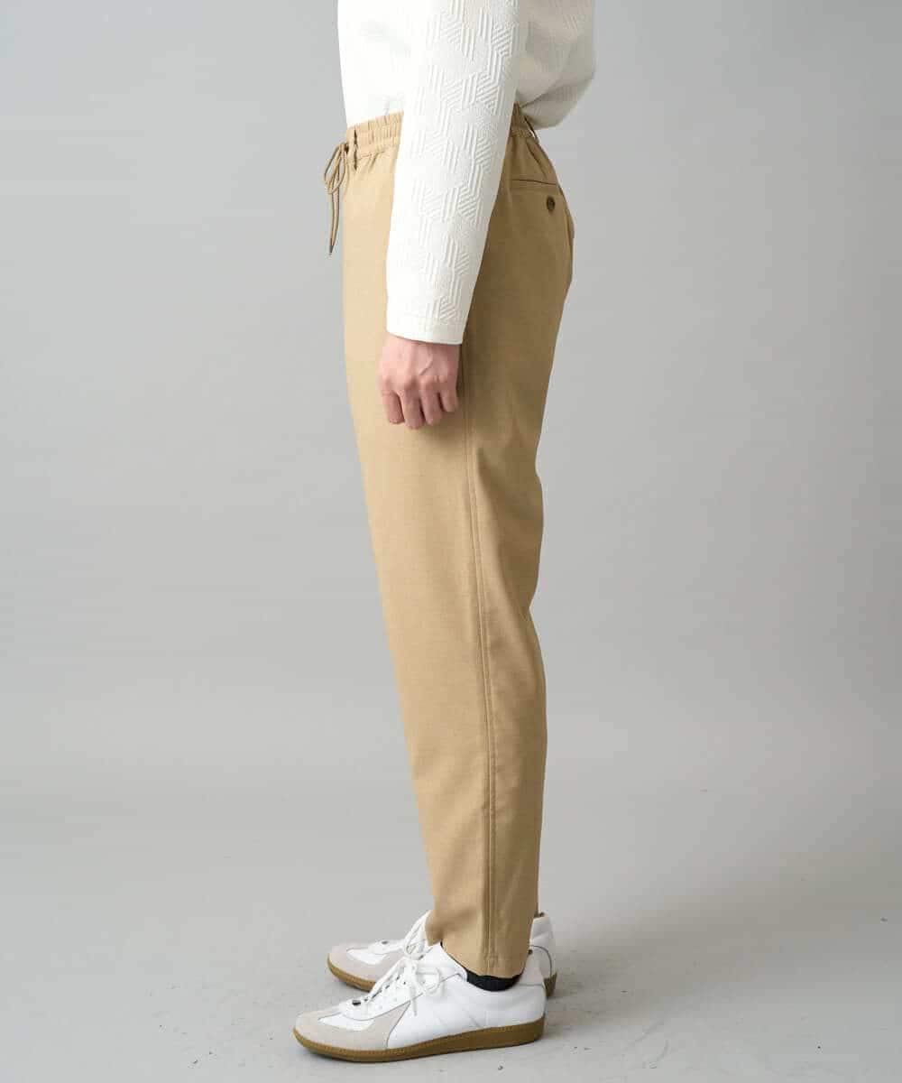 KHLED03069 a.v.v MEN(アー・ヴェ・ヴェ) ＼秋の仕事着を品よく整えるパンツ／アムンゼンストレッチセミルーズパンツ【イージーケア/洗濯機で洗える/毛玉になりにくい/ストレッチ】 ベージュ