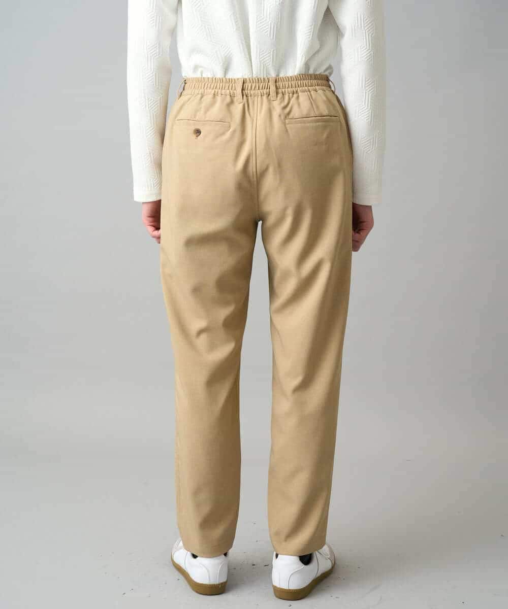 KHLED03069 a.v.v MEN(アー・ヴェ・ヴェ) ＼秋の仕事着を品よく整えるパンツ／アムンゼンストレッチセミルーズパンツ【イージーケア/洗濯機で洗える/毛玉になりにくい/ストレッチ】 ベージュ