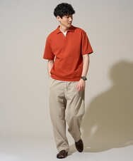 KHLFD13069 a.v.v MEN(アー・ヴェ・ヴェ) ＼秋の美シルエットパンツ／メッシュストレッチワンタックワイドイージースラックス【イージーケア/洗濯機で洗える/毛玉になりにくい/ストレッチ】 ダークグレー