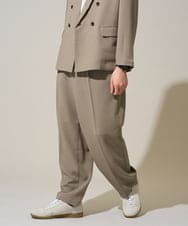 KHLFD13069 a.v.v MEN(アー・ヴェ・ヴェ) ＼秋の美シルエットパンツ／メッシュストレッチワンタックワイドイージースラックス【イージーケア/洗濯機で洗える/毛玉になりにくい/ストレッチ】 ダークグレー