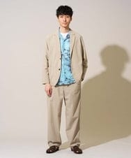 KHLFD17064 a.v.v MEN(アー・ヴェ・ヴェ) 秋のカジュアルジャケットスタイルにぜひ【イージーケア/洗濯機で洗える/毛玉になりにくい/ストレッチ】春夏リライト ワイドシルエットイージーパンツ ダークグレー