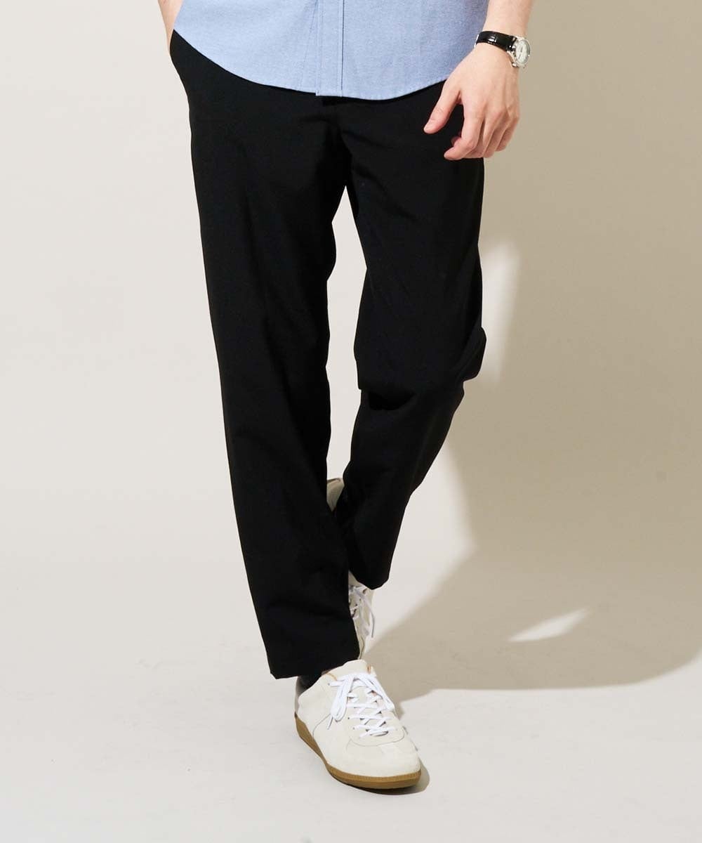 KHLGD77064 a.v.v MEN(アー・ヴェ・ヴェ) 【新色追加&再入荷】<接触冷感/遮熱/吸水速乾/UVカット/ストレッチ>リライトセミルーズアンクルパンツ【イージーケア/洗濯機で洗える】 ブラック