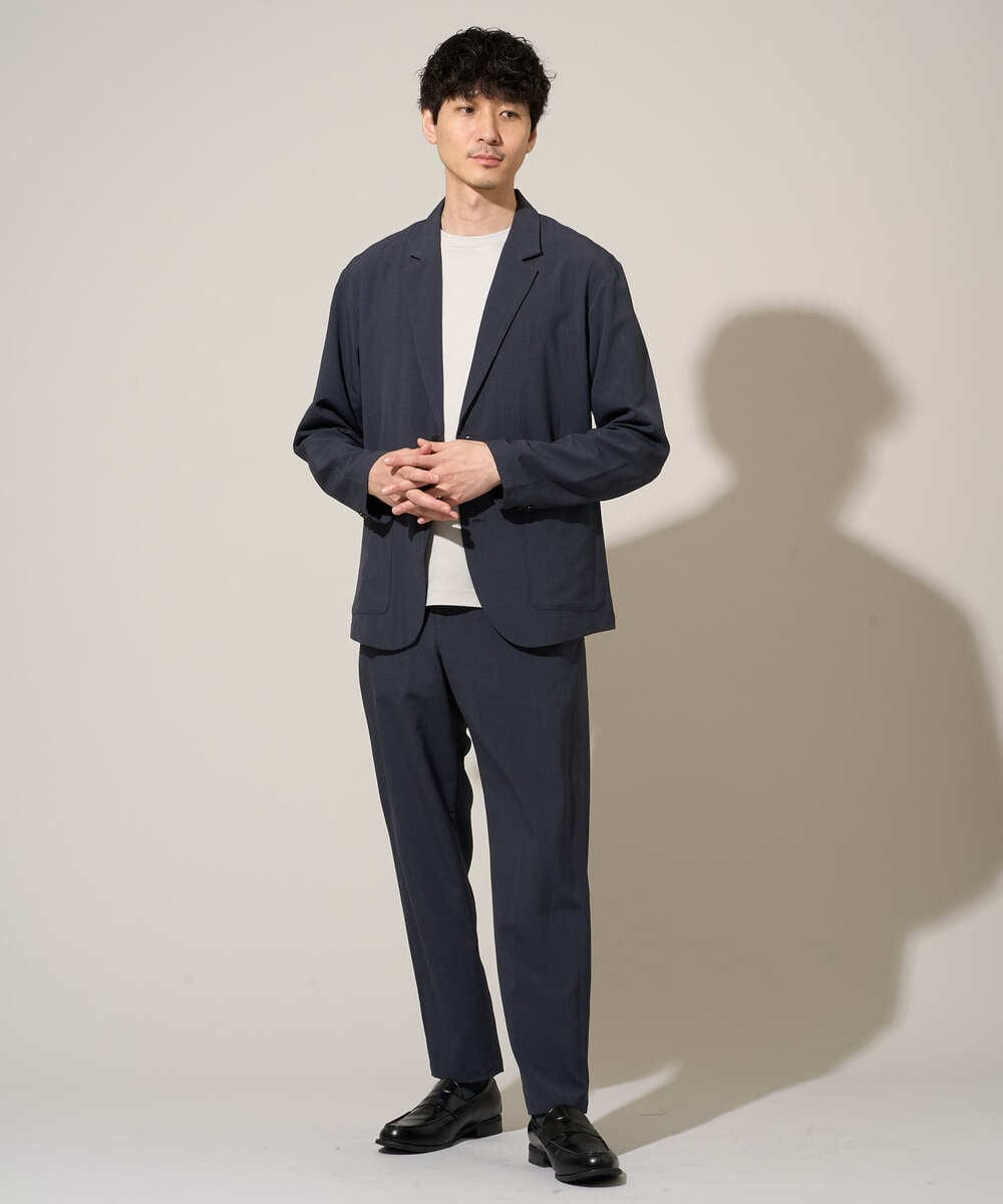 KHLGD77064 a.v.v MEN(アー・ヴェ・ヴェ) 【新色追加&再入荷】<接触冷感/遮熱/吸水速乾/UVカット/ストレッチ>リライトセミルーズアンクルパンツ【イージーケア/洗濯機で洗える】 ブラック