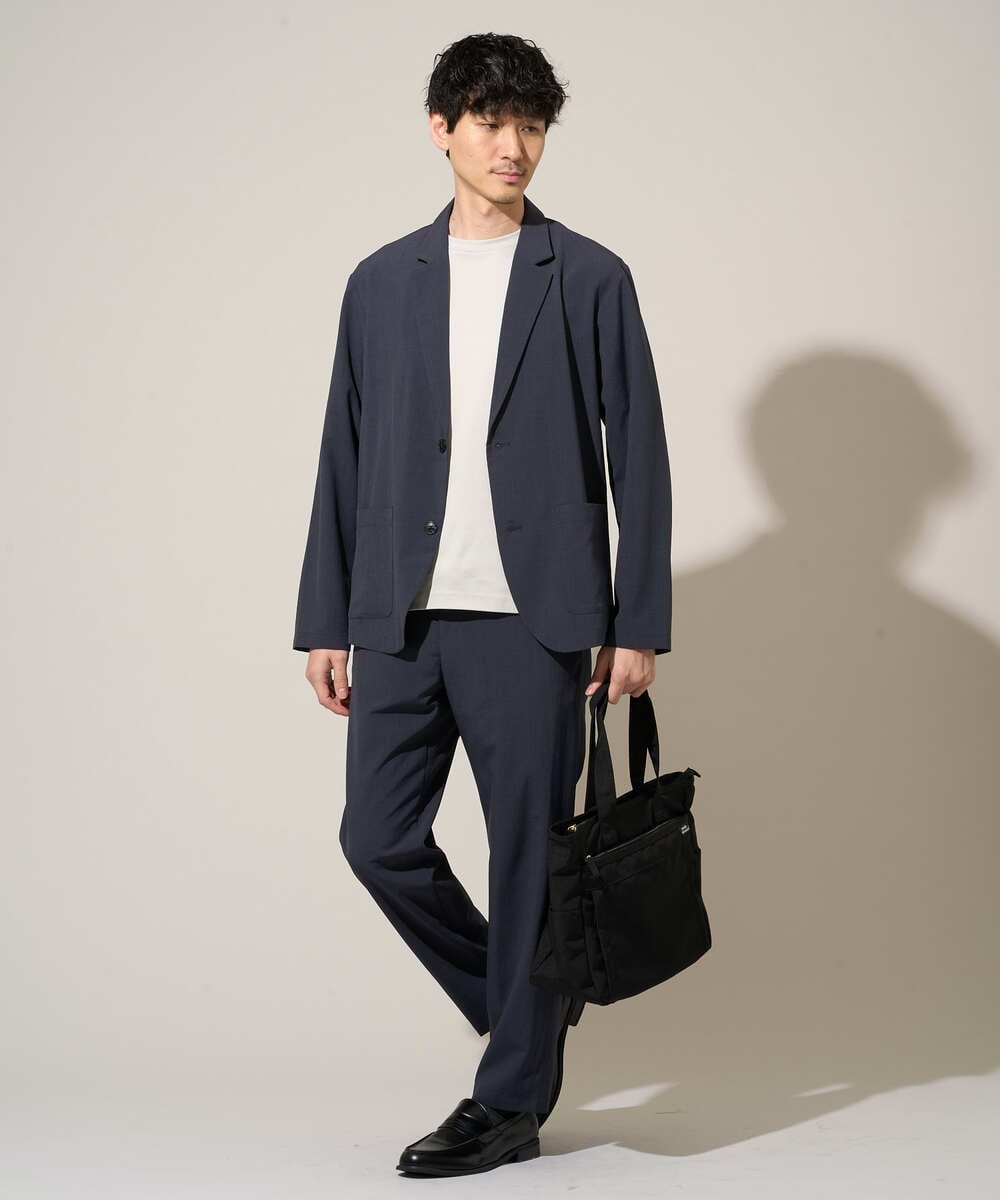 KHLGD77064 a.v.v MEN(アー・ヴェ・ヴェ) 【新色追加&再入荷】<接触冷感/遮熱/吸水速乾/UVカット/ストレッチ>リライトセミルーズアンクルパンツ【イージーケア/洗濯機で洗える】 ブラック