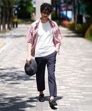KHLGD77064 a.v.v MEN(アー・ヴェ・ヴェ) 【新色追加&再入荷】<接触冷感/遮熱/吸水速乾/UVカット/ストレッチ>リライトセミルーズアンクルパンツ【イージーケア/洗濯機で洗える】 ブラック