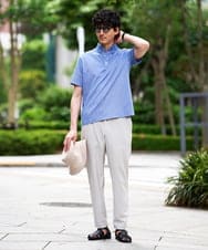 KHLGD77064 a.v.v MEN(アー・ヴェ・ヴェ) 【新色追加&再入荷】<接触冷感/遮熱/吸水速乾/UVカット/ストレッチ>リライトセミルーズアンクルパンツ【イージーケア/洗濯機で洗える】 ブラック