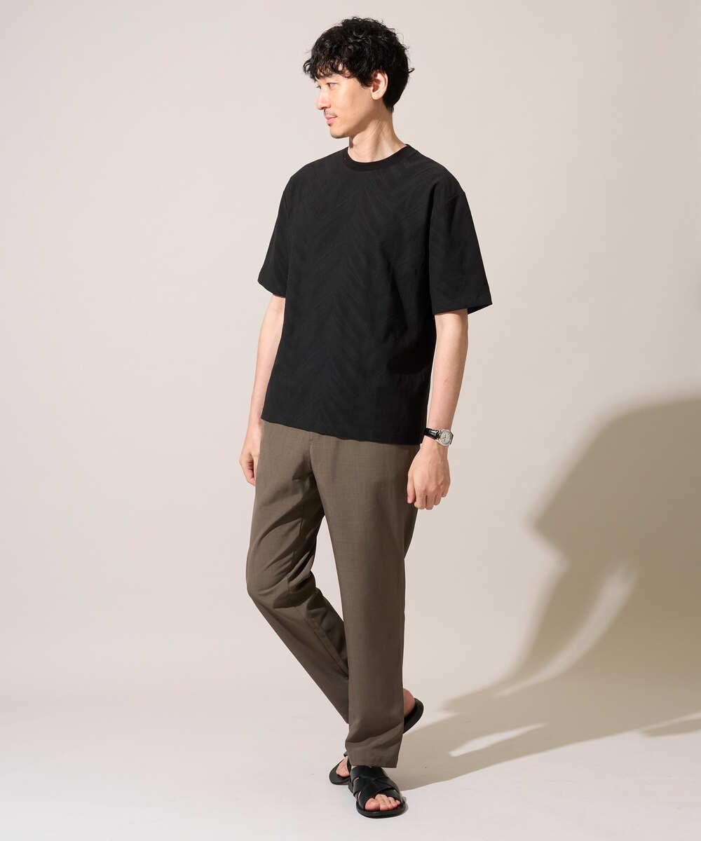 KHLGD77064 a.v.v MEN(アー・ヴェ・ヴェ) 【新色追加&再入荷】<接触冷感/遮熱/吸水速乾/UVカット/ストレッチ>リライトセミルーズアンクルパンツ【イージーケア/洗濯機で洗える】 ブラック
