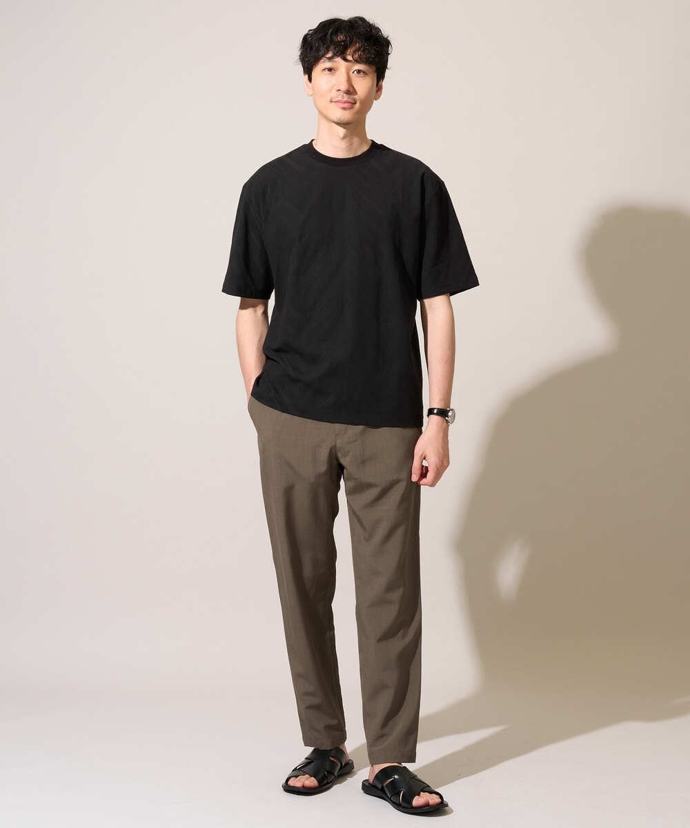 KHLGD77064 a.v.v MEN(アー・ヴェ・ヴェ) 【新色追加&再入荷】<接触冷感/遮熱/吸水速乾/UVカット/ストレッチ>リライトセミルーズアンクルパンツ【イージーケア/洗濯機で洗える】 ブラック