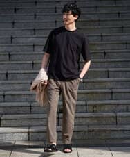 KHLGD77064 a.v.v MEN(アー・ヴェ・ヴェ) 【新色追加&再入荷】<接触冷感/遮熱/吸水速乾/UVカット/ストレッチ>リライトセミルーズアンクルパンツ【イージーケア/洗濯機で洗える】 ブラック