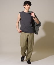 KHLHD46069 a.v.v MEN(アー・ヴェ・ヴェ) 〈遮熱 / 接触冷感 / 吸水速乾〉バルーンシルエットパンツ 【イージーケア / 洗濯機で洗える】 ブラック