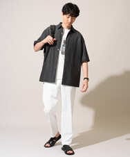KHLHD54079 a.v.v MEN(アー・ヴェ・ヴェ) <透け防止/撥水/接触冷感/遮熱/ストレッチ> フルダルツイルストレッチセミルーズパンツ【イージーケア/洗濯機で洗える/】 ホワイト