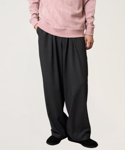 KHLLA31069 a.v.v MEN 【毛玉になりにくい/ストレッチ】ツイルストレッチ切替オーバーパンツ【洗濯機で洗える】