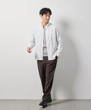 KHLLD27069 a.v.v MEN(アー・ヴェ・ヴェ) 【イージーケア/洗濯機で洗える/毛玉・シワになりにくい/裏起毛/ストレッチ】不動の人気パンツ 裏微起毛セミルーズパンツ ダークグレー