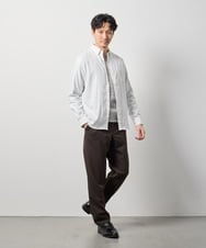 KHLLD27069 a.v.v MEN(アー・ヴェ・ヴェ) 【イージーケア/洗濯機で洗える/毛玉・シワになりにくい/裏起毛/ストレッチ】不動の人気パンツ 裏微起毛セミルーズパンツ ダークグレー