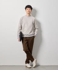 KHLLD27069 a.v.v MEN(アー・ヴェ・ヴェ) 【イージーケア/洗濯機で洗える/毛玉・シワになりにくい/裏起毛/ストレッチ】不動の人気パンツ 裏微起毛セミルーズパンツ ダークグレー