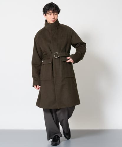 KHUAG08209 a.v.v MEN ワイドシルエットスタンドカラーコート