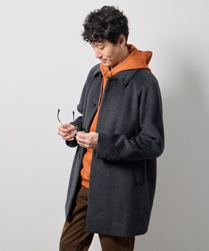 KHUAG09239 a.v.v MEN ライトビーバーステンカラーコート