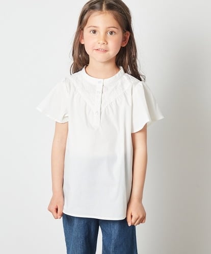 KJBGS01029 a.v.v KIDS [120-130]袖フレアレースブラウス