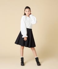 KJBLA40039 a.v.v KIDS(アー・ヴェ・ヴェ) [130-160]【結婚式/発表会】フリルカラーブラウス ホワイト