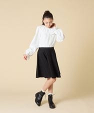 KJBLA40039 a.v.v KIDS(アー・ヴェ・ヴェ) [130-160]【結婚式/発表会】フリルカラーブラウス ホワイト