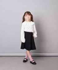 KJBLD04039 a.v.v KIDS(アー・ヴェ・ヴェ) [130-160]フリルブラウス ホワイト