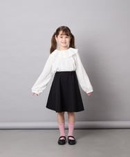 KJBLD04039 a.v.v KIDS(アー・ヴェ・ヴェ) [130-160]フリルブラウス ホワイト