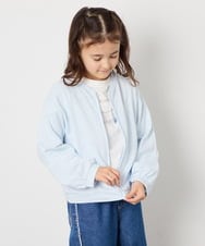 KJCGD01039 a.v.v KIDS(アー・ヴェ・ヴェ) 【UVカット】[120-160]ボーダージャガードカーディガン ライトブルー