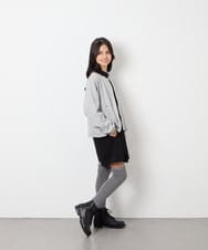 KJCJD02044 a.v.v KIDS(アー・ヴェ・ヴェ) [120-160]【洗える/イージーケア】刺繍カットソーカーディガン ライトグレー