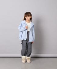 KJCJD03044 a.v.v KIDS(アー・ヴェ・ヴェ) [130-160]【イージーケア】レースアップダンボールパーカー ライトブルー