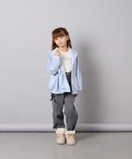KJCJD03044 a.v.v KIDS(アー・ヴェ・ヴェ) [130-160]【イージーケア】レースアップダンボールパーカー ライトブルー