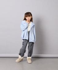 KJCJD03044 a.v.v KIDS(アー・ヴェ・ヴェ) [130-160]【イージーケア】レースアップダンボールパーカー ライトブルー