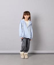 KJCJD03044 a.v.v KIDS(アー・ヴェ・ヴェ) [130-160]【イージーケア】レースアップダンボールパーカー ライトブルー