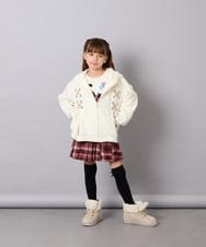 KJCJD03044 a.v.v KIDS(アー・ヴェ・ヴェ) [130-160]【イージーケア】レースアップダンボールパーカー アイボリー