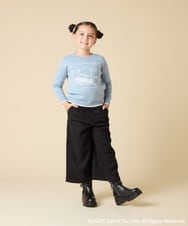 KJFAD80039 a.v.v KIDS(アー・ヴェ・ヴェ) [100-140]【a.v.v限定デザイン/しろくまとふろしきアート】すみっコぐらしジャカードニット ライトブルー