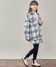 KJFLP61024 a.v.v KIDS(アー・ヴェ・ヴェ) [100-130]プチハイネック配色ニット ブラック