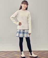 KJFLP61024 a.v.v KIDS(アー・ヴェ・ヴェ) [100-130]プチハイネック配色ニット ブラック