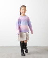 KJFLP63034 a.v.v KIDS(アー・ヴェ・ヴェ) [100-130]グラデーションニット ライトブルー