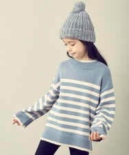KJFLR64044 a.v.v KIDS(アー・ヴェ・ヴェ) [160]ボーダーニット アイボリー